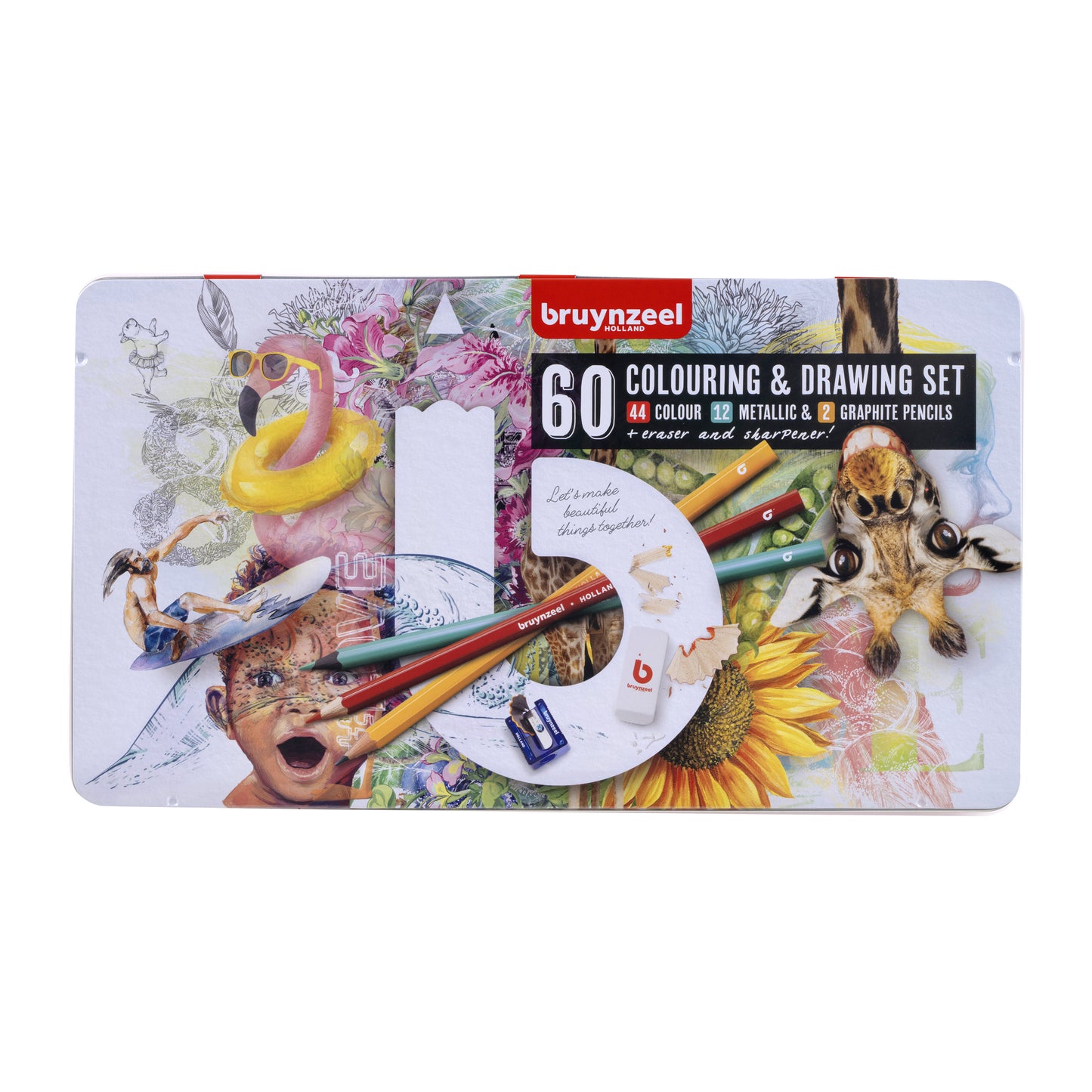 Bruynzeel - Tekenset creatieve kunstenaars 60 delen | 4 stuks