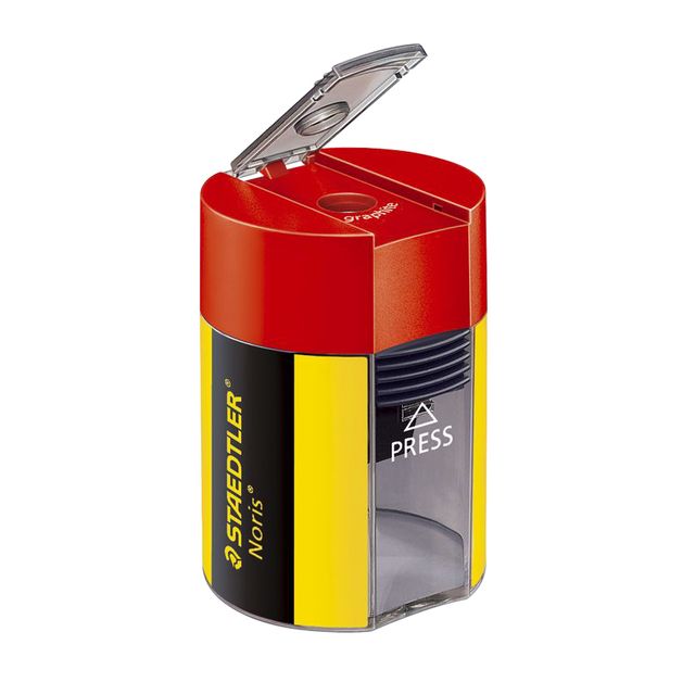 Staedtler - Taille-crayon en métal Noris avec bac de récupération | 10 pièces