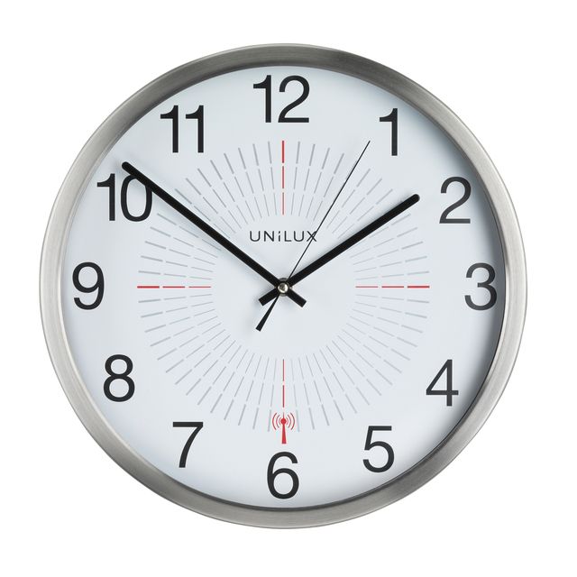 UNILUX - Wall clock Outdoor radio-controlled gray | 5 pieces