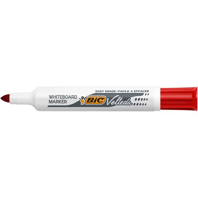 BIC - Pennarello per lavagna bianca Velleda 1711 rotondo grande rosso