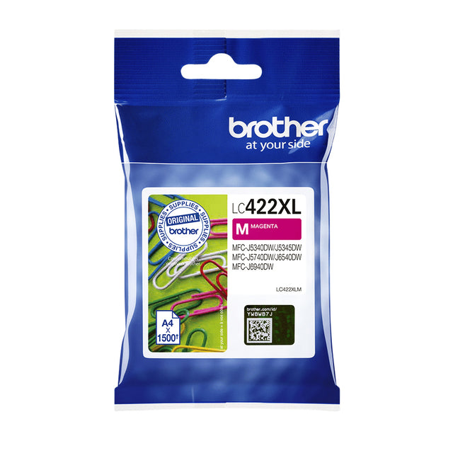 Brother - Cartucho de tinta LC-422XLM rojo | 5 piezas