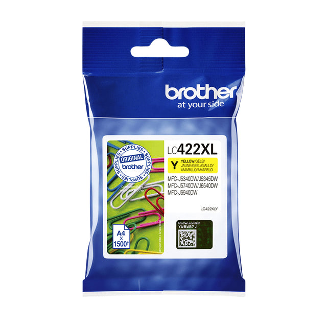 Brother - Cartouche d'encre LC-422XLY jaune | 5 pièces