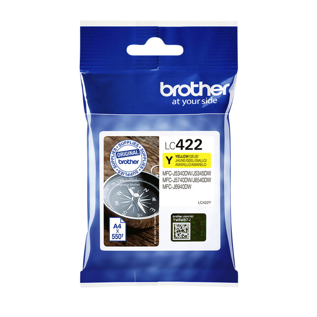 Brother - Cartucho de tinta LC-422Y amarillo | 5 piezas