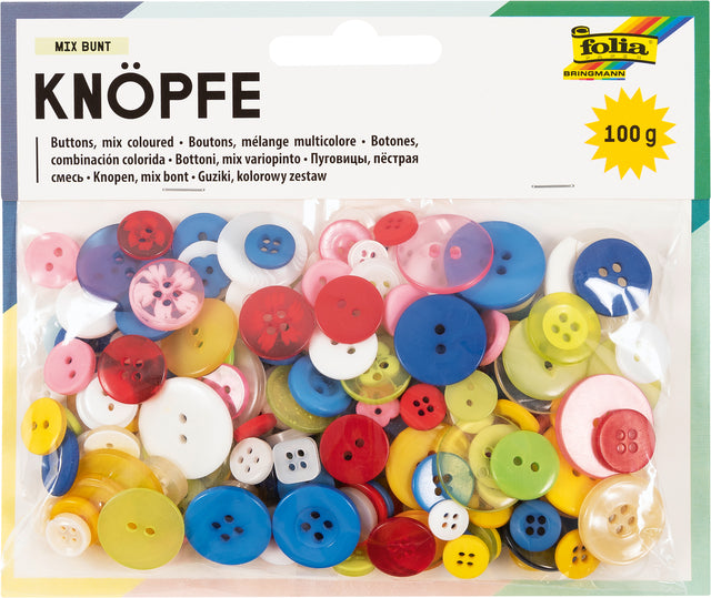 Papel Folia - Botones Folia 100 gramos surtidos | 4 piezas