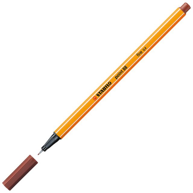 Stabilo - point 88, premium fineliner 0.4 mm, siena, per stuk