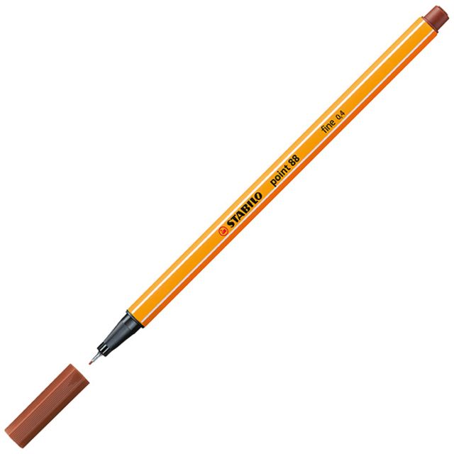 Stabilo - Fineliner point 88/38 craie fine rouge | 10 pièces