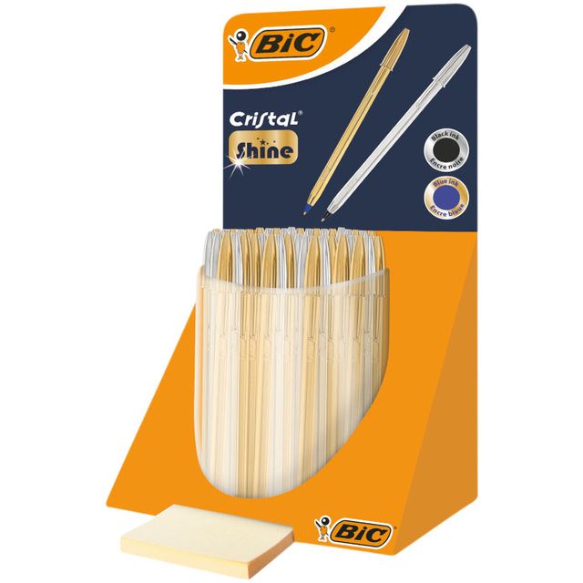 Bic - Penna a sfera cristal m oro e argento