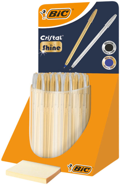 Bic - Ballpoint pen cristal m gold and silver