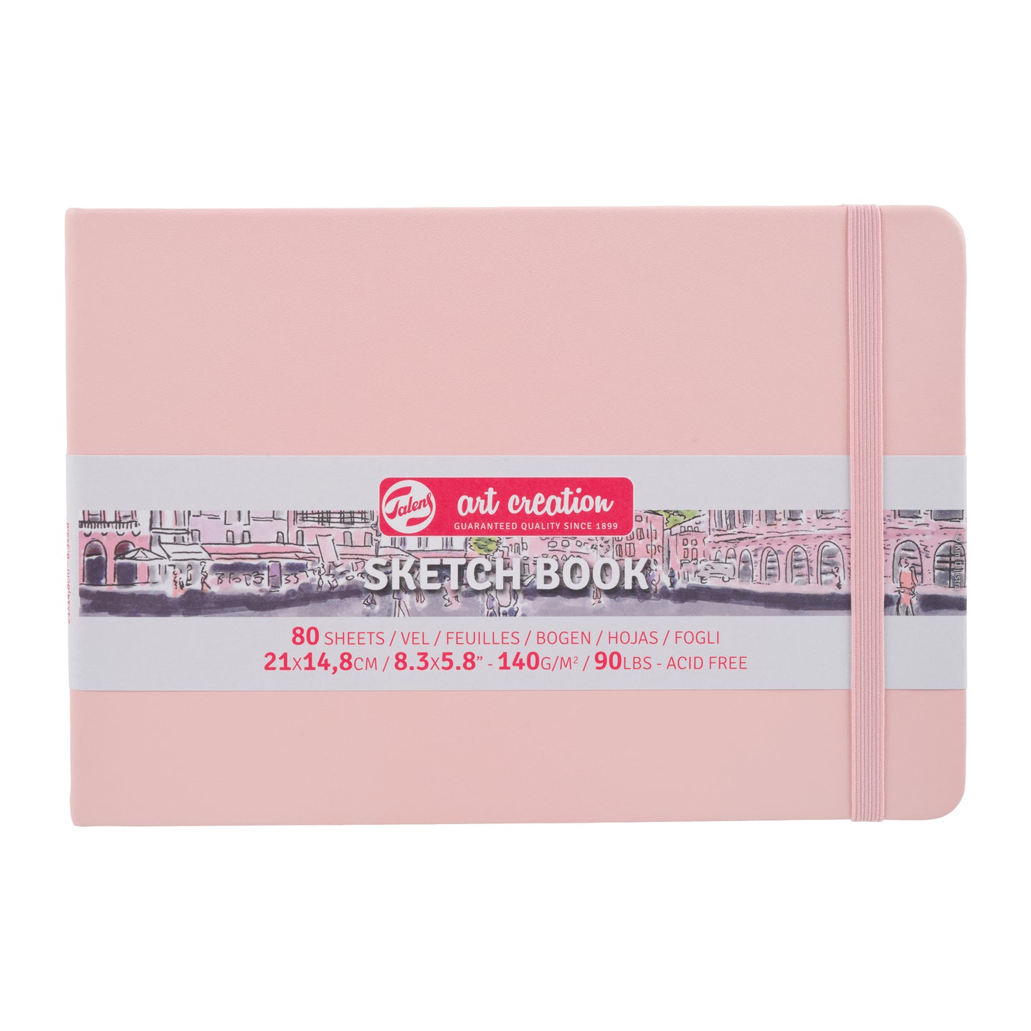 Talens Art Creation - Skizzenbuch Art Creation 80 weiße Blätter 140gr 210x150mm rosa | 5 Stück