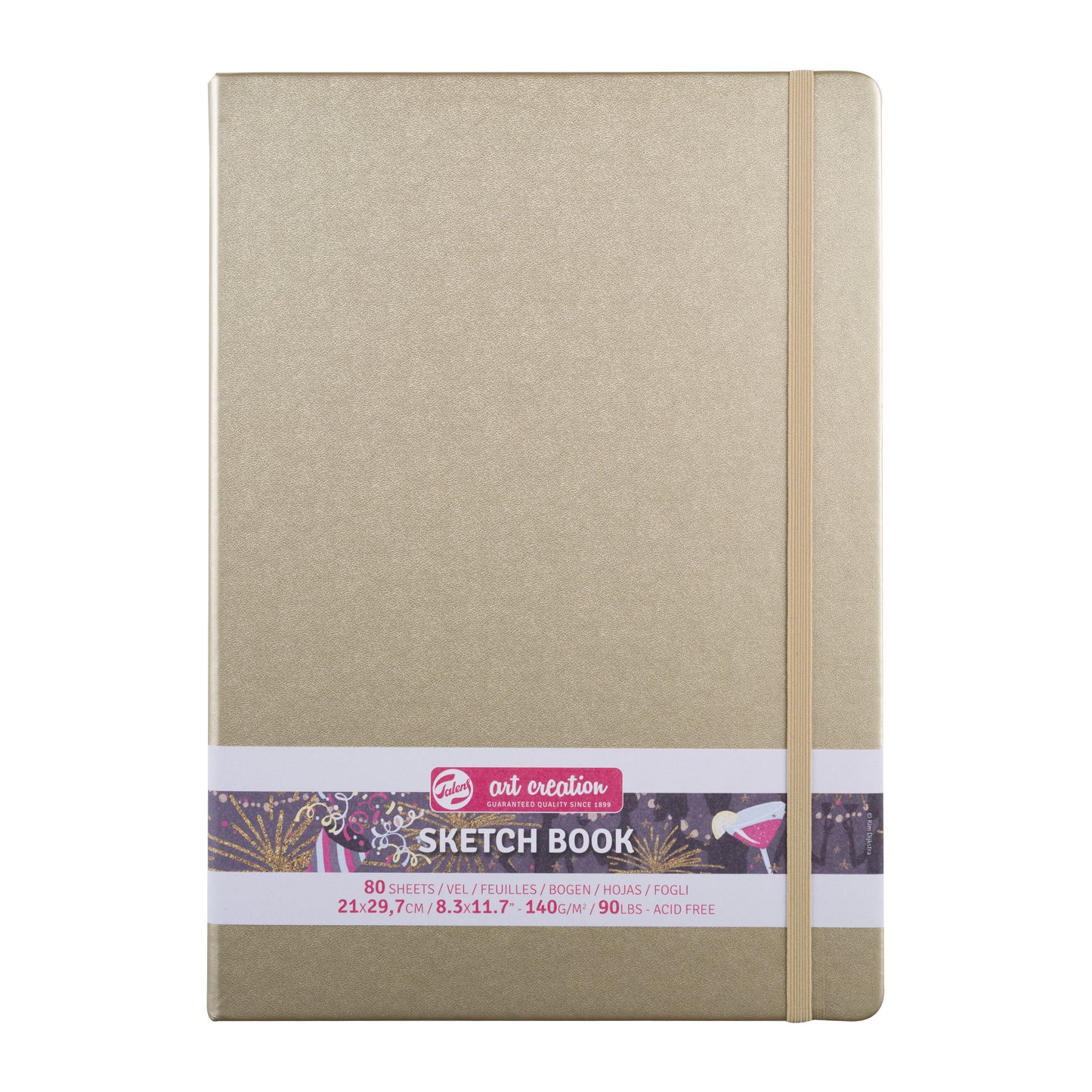 Talens Art Creation - Cuaderno de bocetos Art Creation 80 hojas blancas 140gr 210x300mm oro blanco | 5 piezas