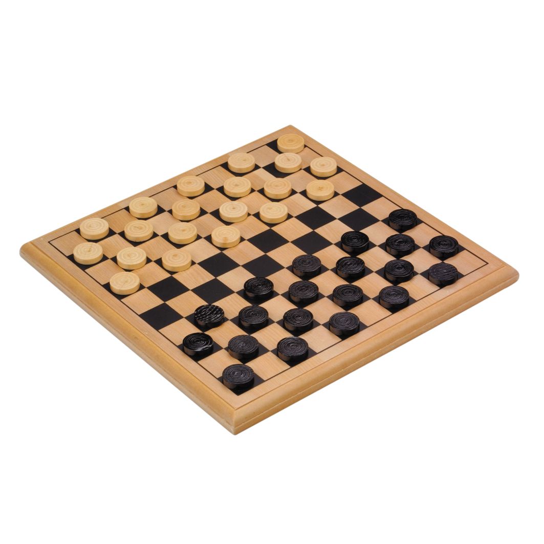 Longfield Games - Damspel hout 30x30cm