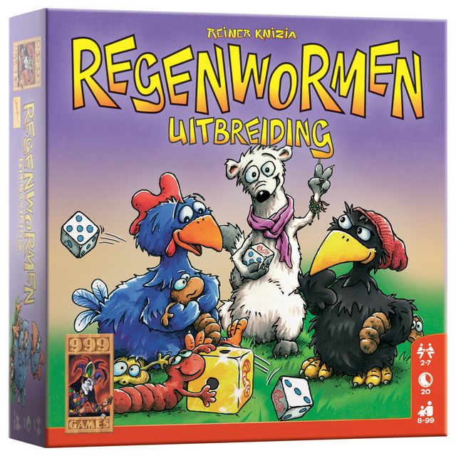 999 jeux - Extension du jeu de dés Earthworms | 12 pièces