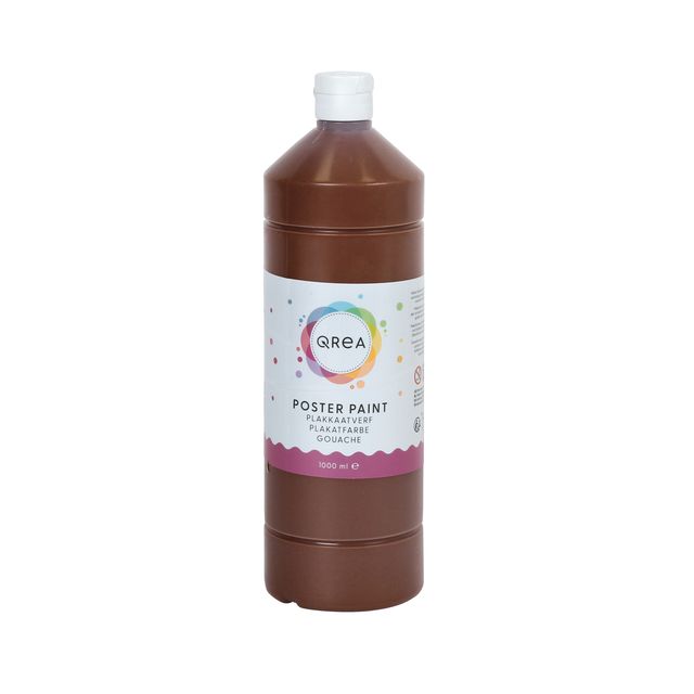 Qrea - Vernice per poster marrone scuro 1000 ml | 6 pezzi