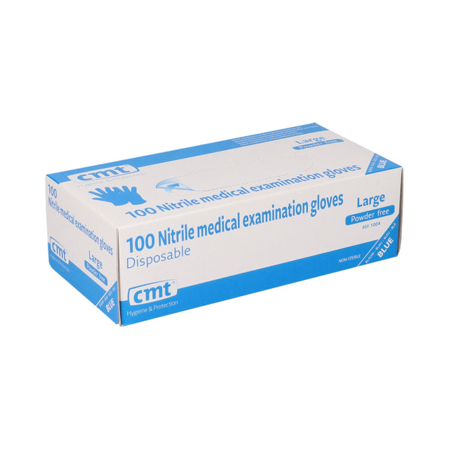 CMT - Handschoen l nitril blauw | 10 stuks