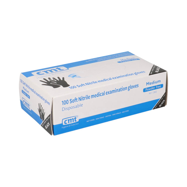 CMT - Gant M nitrile souple noir 100 pièces