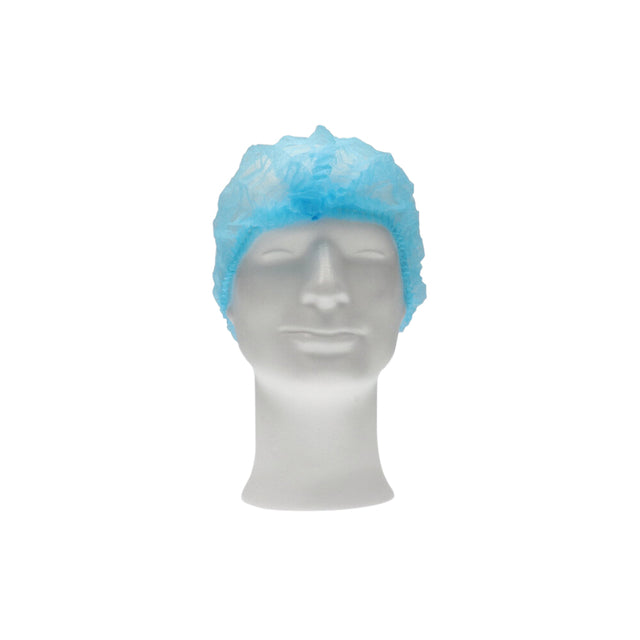 CMT - Hair net clip non-woven M 50cm PP blue 100 pieces