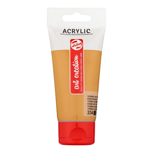 Talens Art Creation - Acrylverf tac 234 sienna naturel tube 75ml | 3 stuks