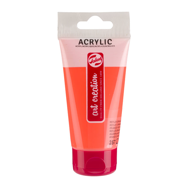Talens Art Creation - Acrylverf tac 257 reflexoranje tube 75ml | 3 stuks