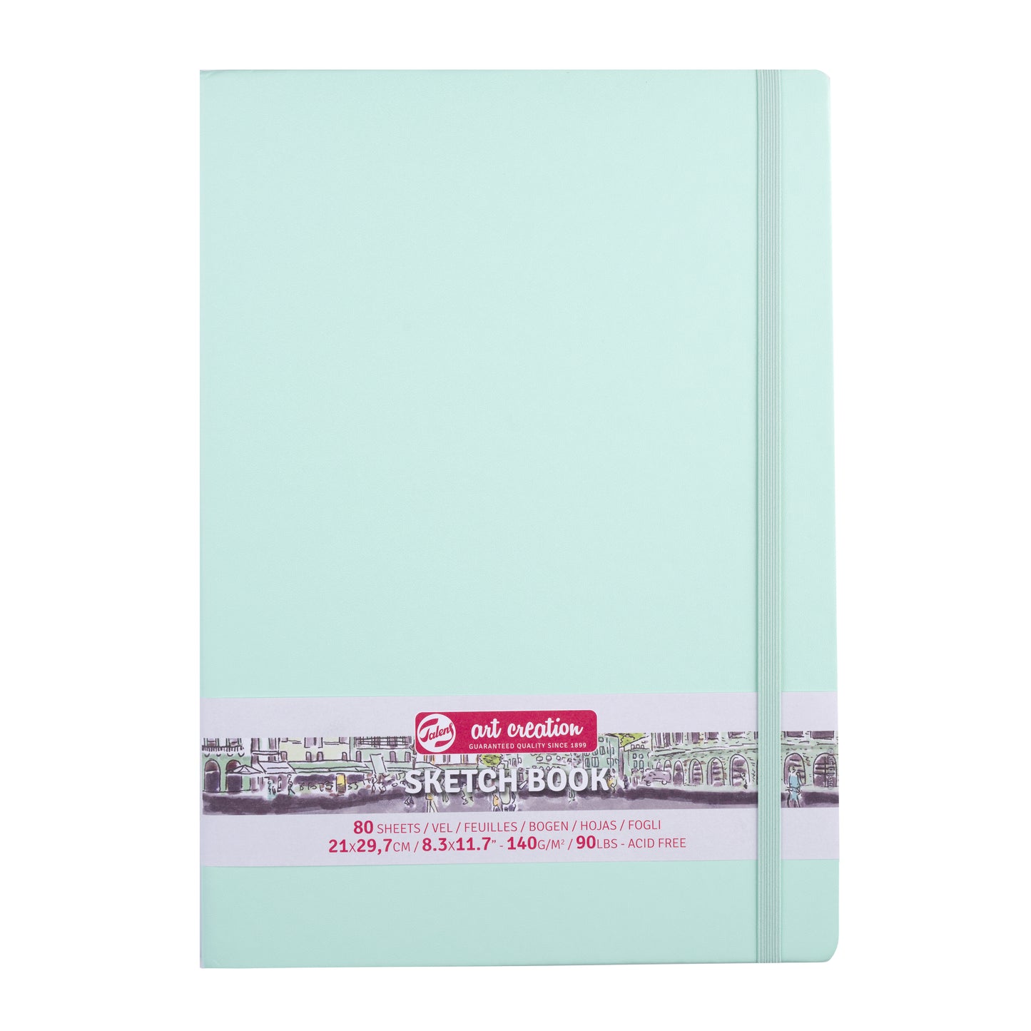 Talens - Sketchbook Art Creation 80 fogli bianchi 140gr 210x297mm menta fresca | 5 pezzi