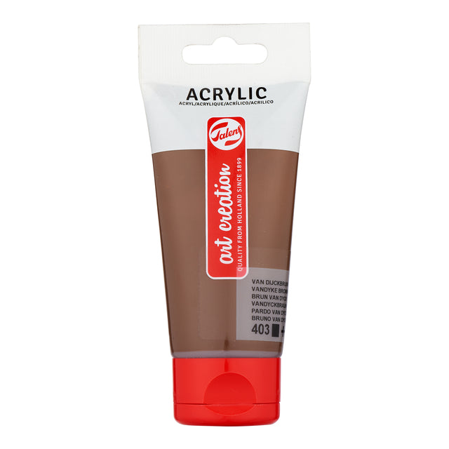 Talens Art Creation - Acrylverf Art Creation 403 van dijckbruin tube à 75ml | 3 stuks