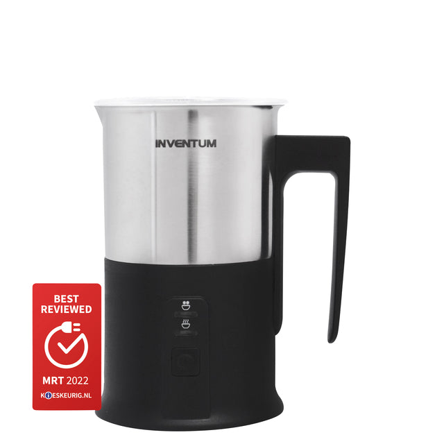 Inventum - Montalatte 240 ml nero con acciaio inossidabile