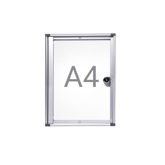 MAUL - Mur d'affichage d'intérieur tableau blanc extra fin 1xA4 avec serrure