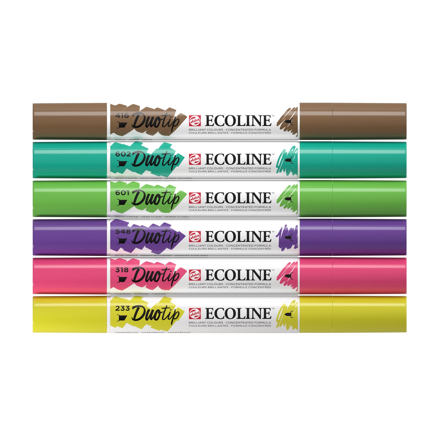 Talens - Duotip Ecoline set à 6 stuks botanisch