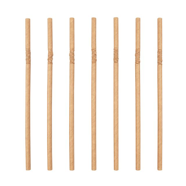 IEZZY catering e cate - Cannucce in cartone pieghevole Ø 6x240mm 100% giusto 200 pezzi marrone | 20 pezzi