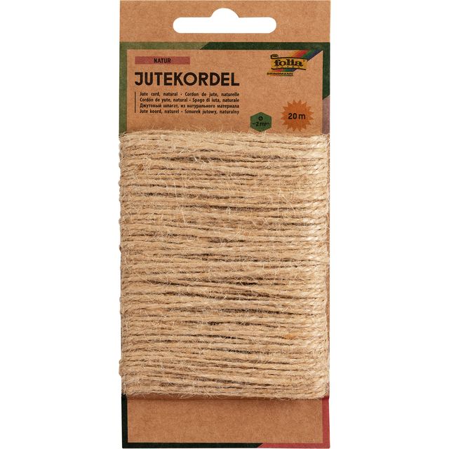 Folia Paper - Rope jute Folia 20 meters natural | 6 pieces