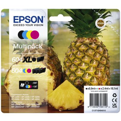 Epson - Tintenpatrone 604XL/604 T10H94 Schwarz + 3 Farben