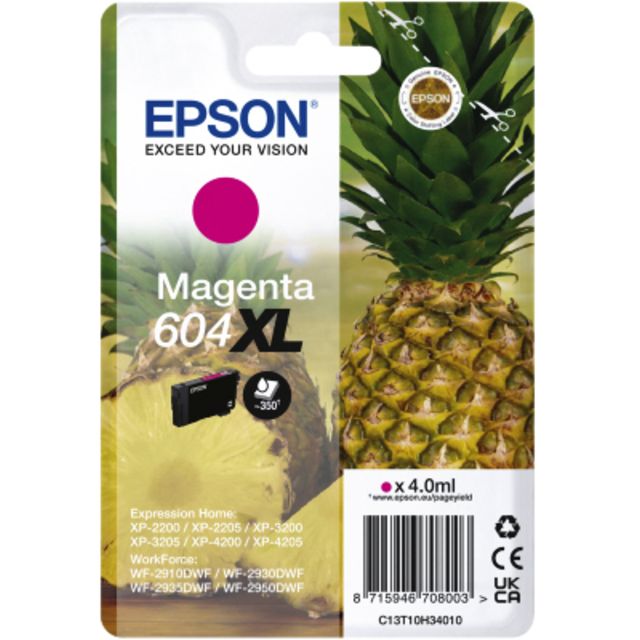 Epson - Inktcartridge 604xl t10h34 rood | 10 stuks