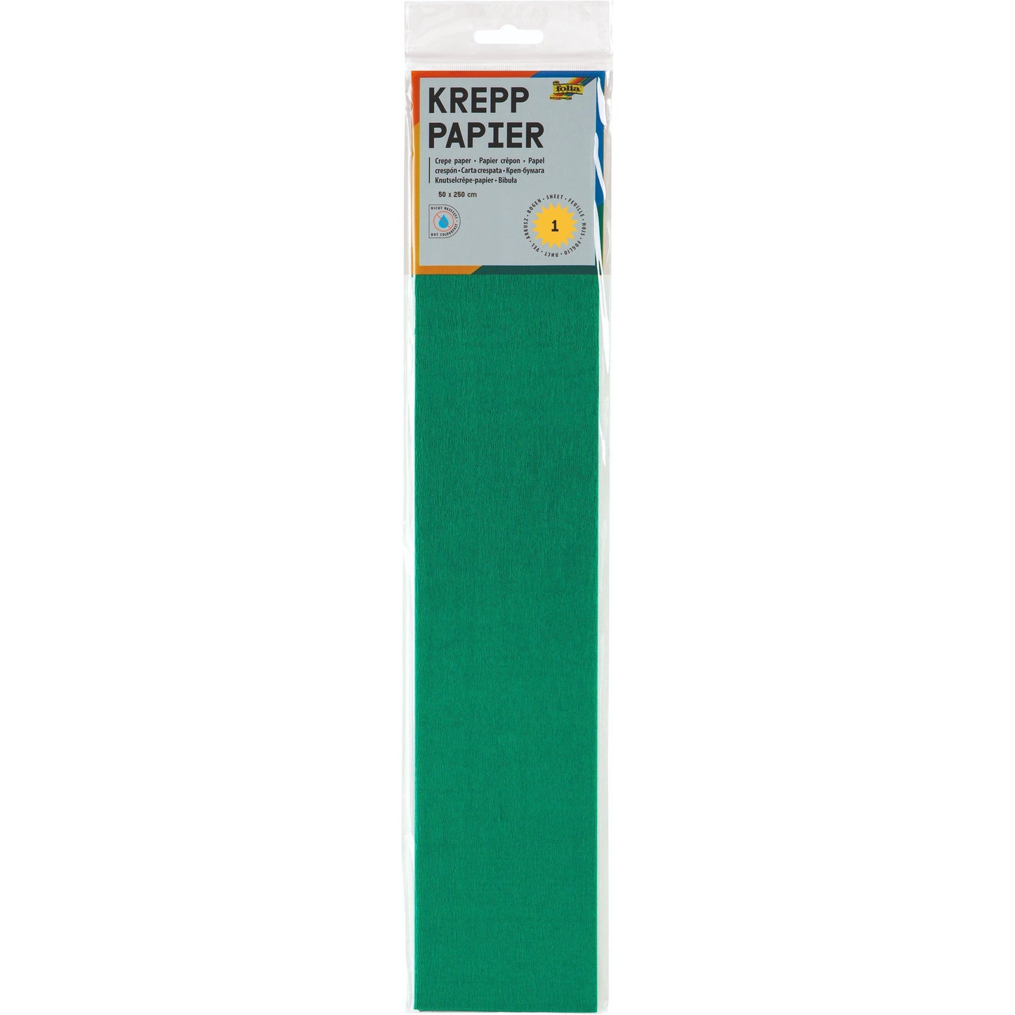Folia - Papier crépon 250x50cm n°141 vert mousse