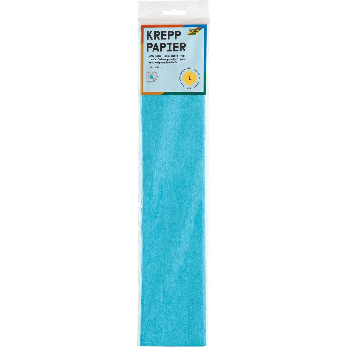 Folia - Carta crespa 250x50cm nr120 azzurro