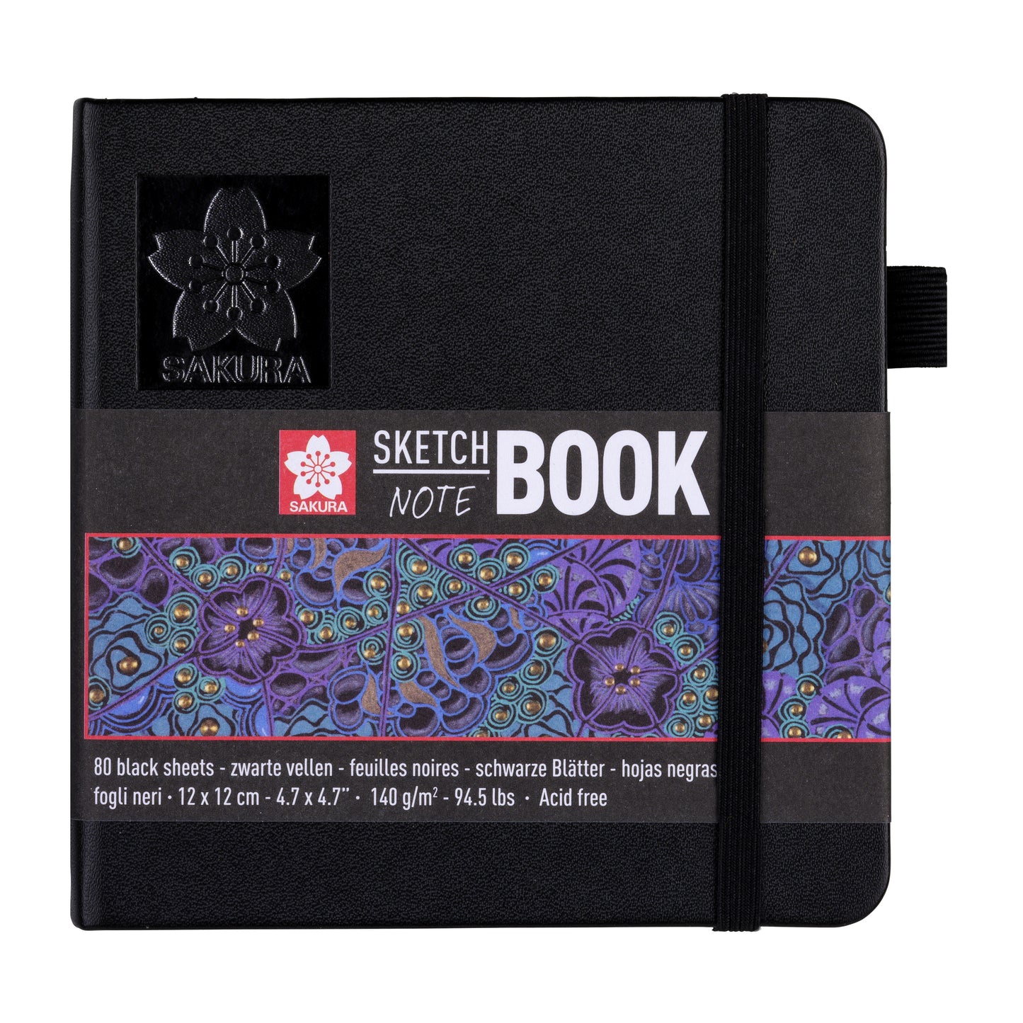 Sakura - Schetsboek 80 zwarte vellen 120x120mm zwart | 5 stuks