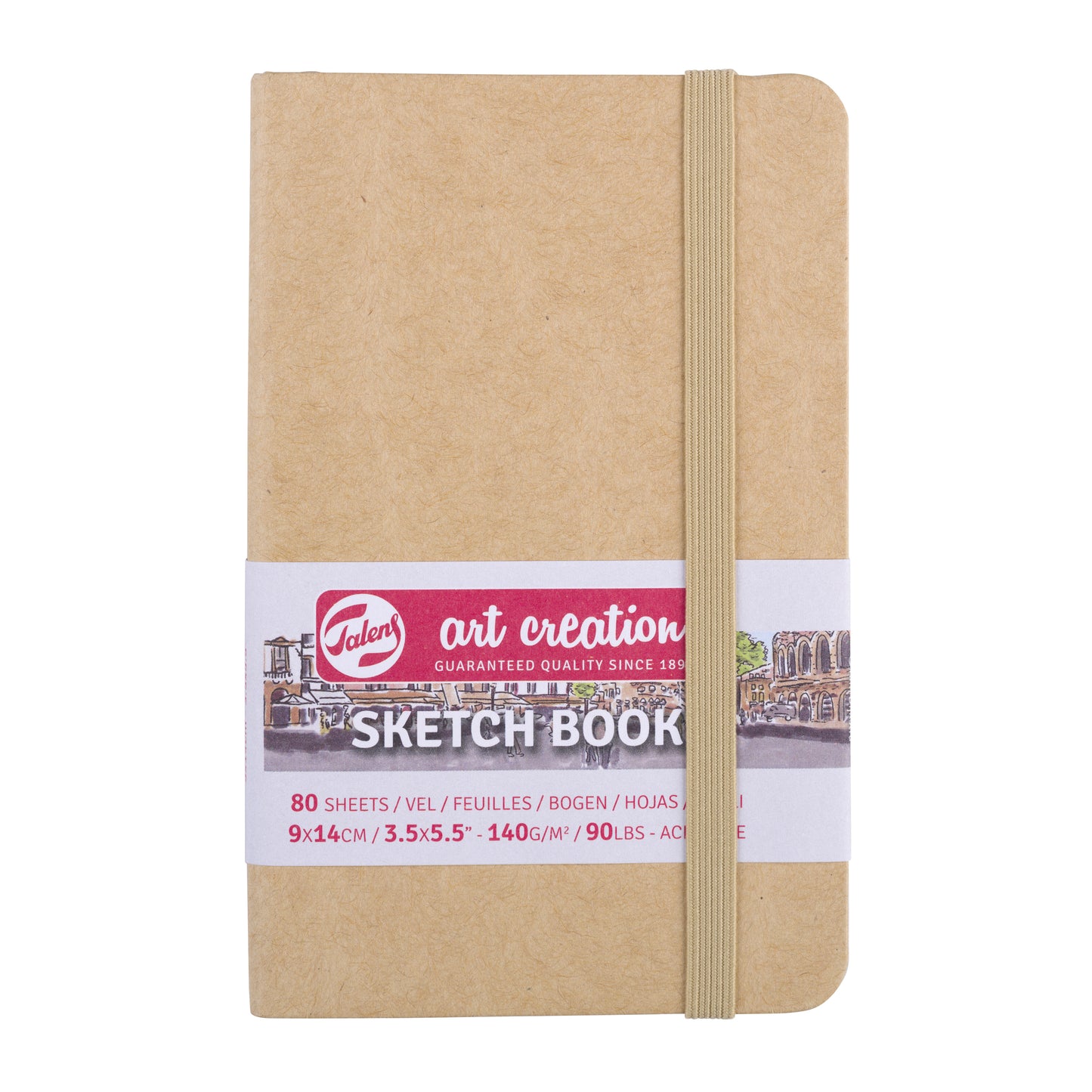 Talens Art Creation - Schetsboek Art Creation 80 witte vellen 140gr 90x140mm kraft | 5 stuks
