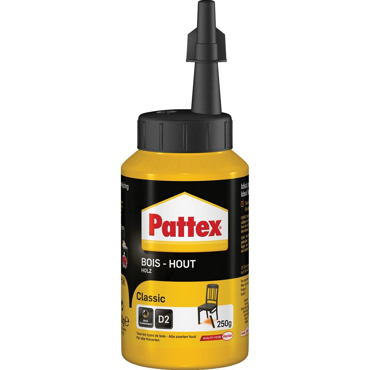 Pattex - colle à bois Classic, flacon de 250 g