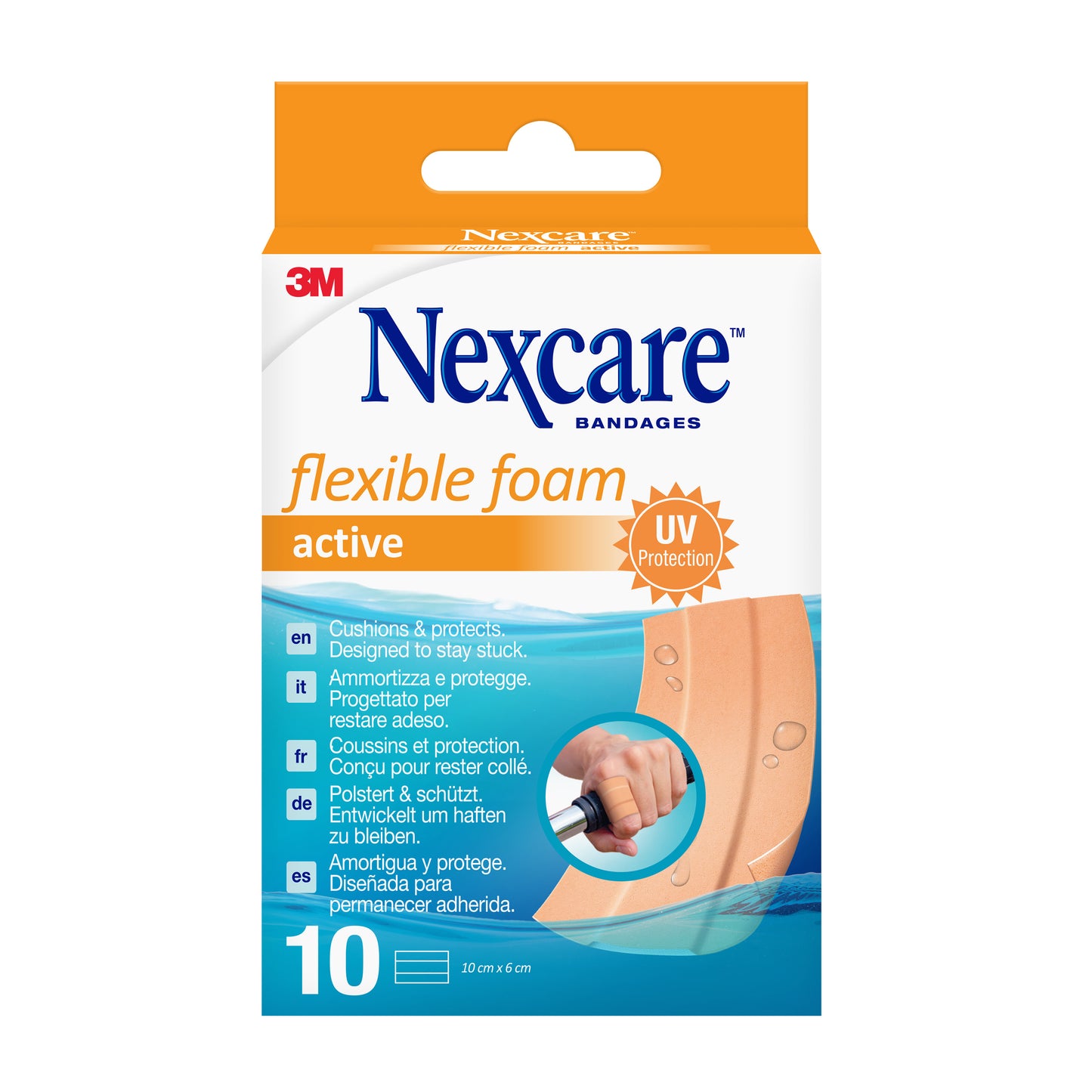 3M - Cerotto per ferite nexcare active flex foam 6x10cm 10 pz | 14 pezzi