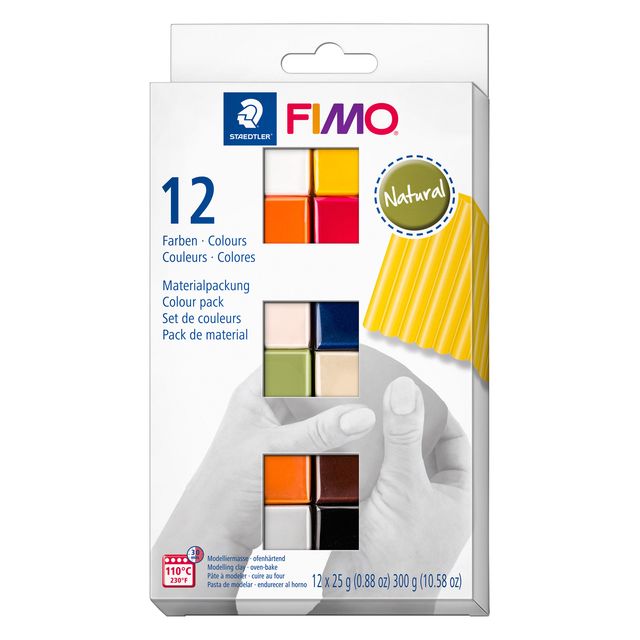 Fimo Staedtler - Argile Fimo soft color pack de 12 couleurs naturelles