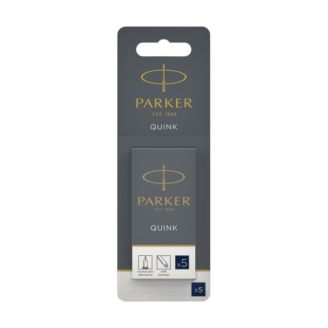 Parker - Ink cartridge Quink blue-black blister of 5 pieces
