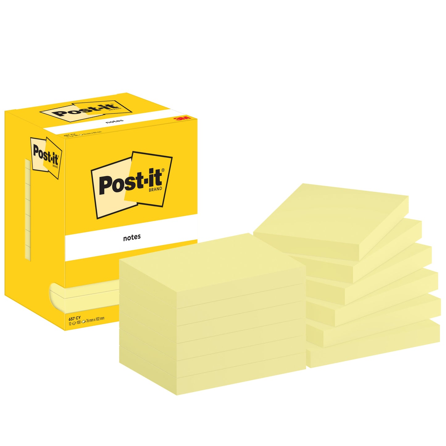 Post-it - Memoblok 657 76x102mm geel | 8 stuks