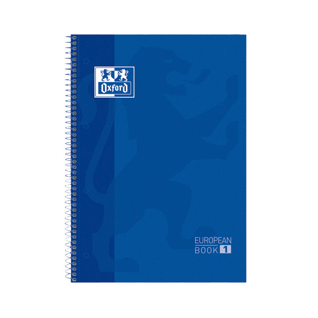 Oxford - Notebook Classic Peanbook A4+ linea 4 fori 80 fogli blu scuro | 5 pezzi