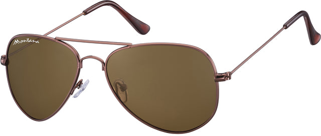 Montana – Sonnenbrille mit braunem Glas und kaffeefarbenen Metallbügeln