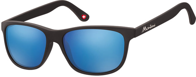 Montana - Sunglasses with Revo blue glass matt black