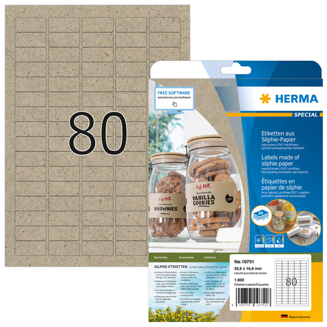 HERMA - Etiket 10751 35.6x16.9mm silphie br 1600st