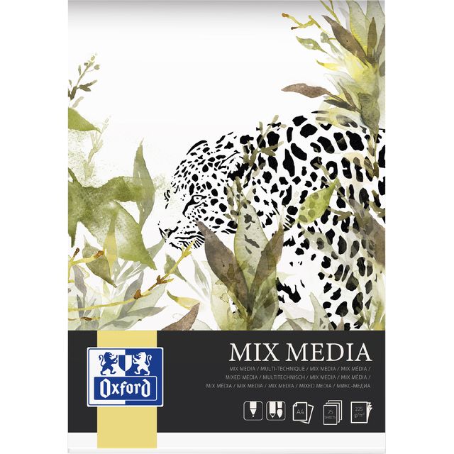 Oxford - Tekenblok mix media a4 25 vel | 5 stuks