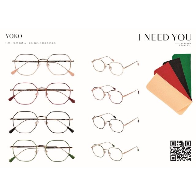I Need You - Leesbril yoko en hoezen assorti