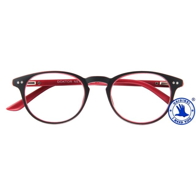I Need You - Leesbril +2.00 dpt Dokter New grijs-rood