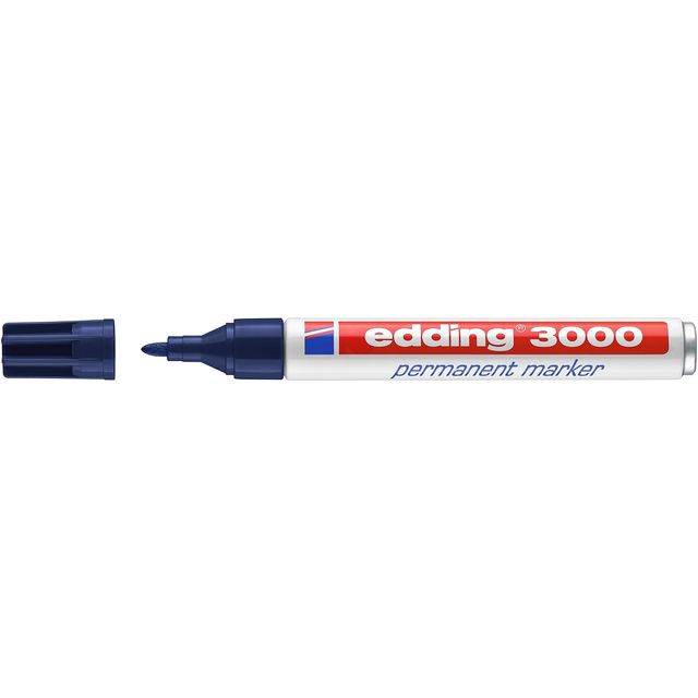 Edding - Pennarello 3000 tondo 1,5-3mm blu acciaio | 10 pezzi