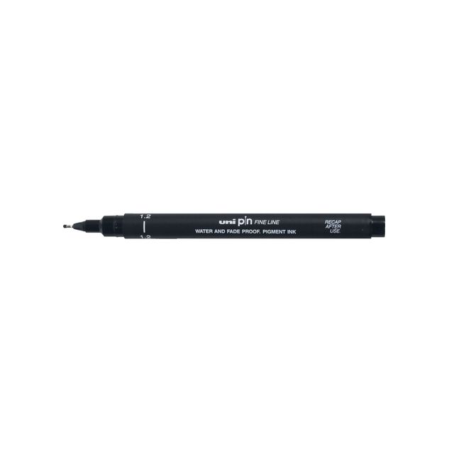 Uni-ball - Fineliner Pin 1.2mm zwart | 12 stuks