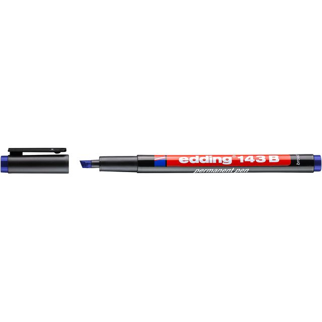Edding - Viltstift 143 schuin 1-3mm blauw